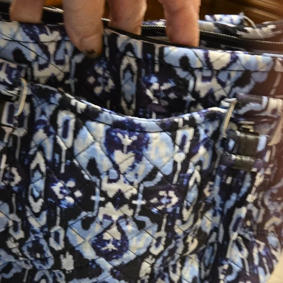 Vera Bradley Blue and Black Patterned Tote - Picture 6 of 6